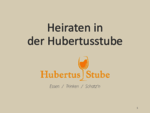 Hochzeitsleitfaden Hubertusstube